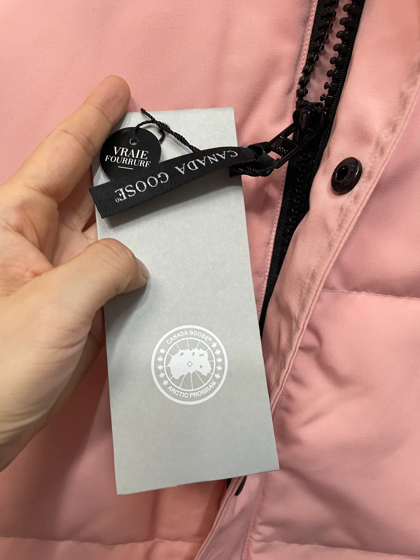 Pink canada goose freestylecrew 🎗 zp 🎗 t Premium ， 90 🎗 🎗zp 90 Lightweight 🎗ykk 🎗 zp zp Size:XS-XXL